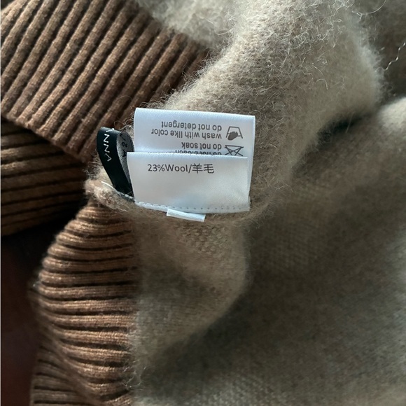 Elegant Polka Dot Cardigan - Cream and Tan - Picture 3 of 3